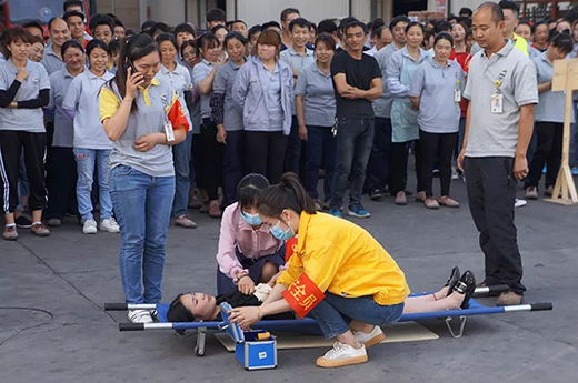 上9国际站备用2019年上半年消防演习现场